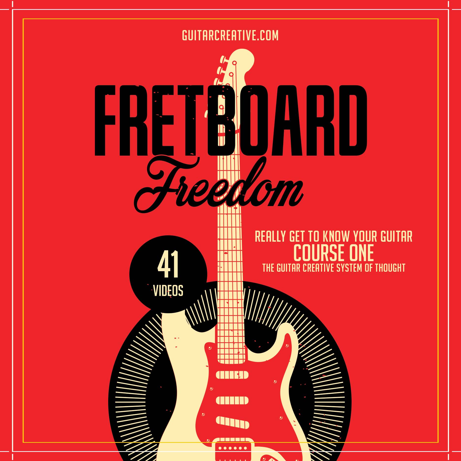 Cover image for the guitar course, Fretboard Freedom